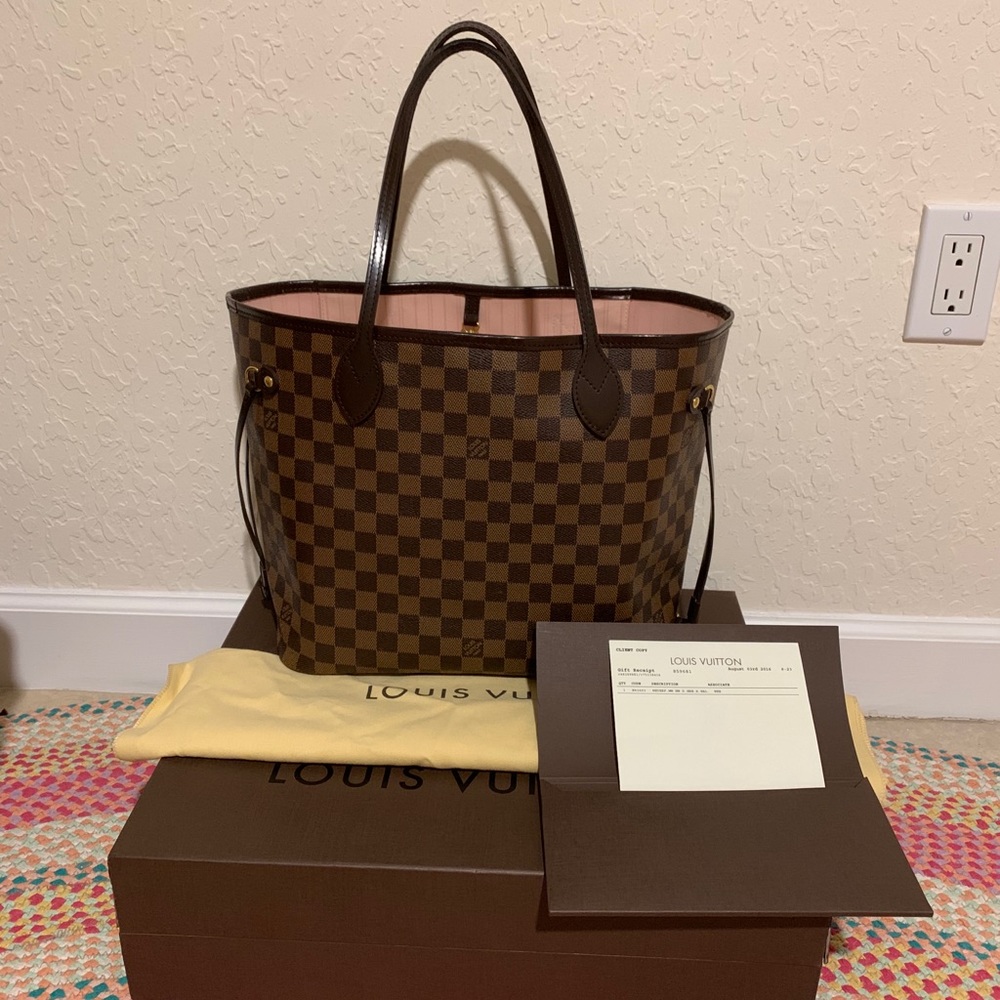 Louis Vuitton Neverfull MM Damier Ebene tote bag